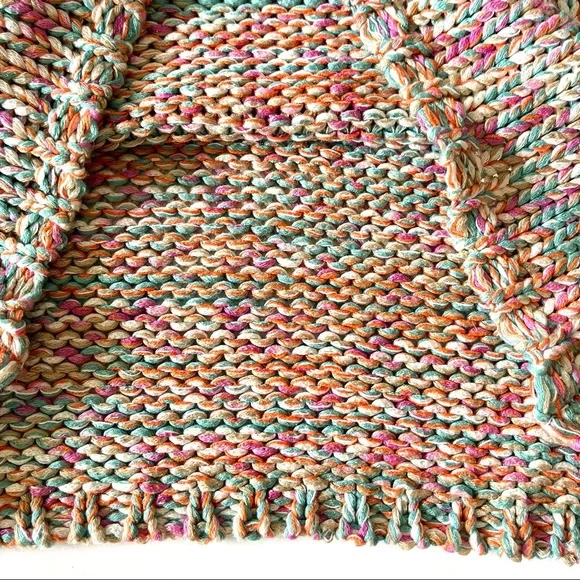 For The REPUBLIC Women’s Multicolor Handmade Knitted Cropped Tank Top Size US M - Picture 9 of 16